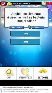 True or False Questions Screen Shot 1