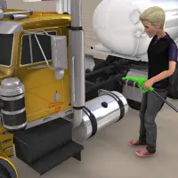Cargo Truck Gas Station Games Screen Shot 0