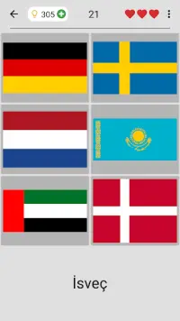 Dünyadaki tüm ülkelerin bayrakları Coğrafi yarışma Screen Shot 2