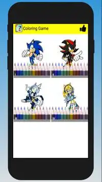 Coloring Book Game Sonic Screen Shot 4