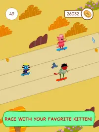 Kid-e-Cats Skateboard Racing Rush. Kids games Screen Shot 6