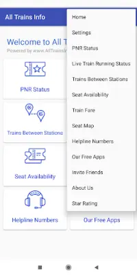 All Trains Info & PNR Status - IRCTC Railway App Screen Shot 3