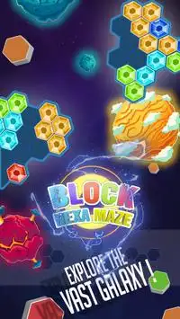 Block Hexa Maze Space: Puzzle Game Screen Shot 2