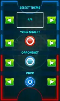 Glow Hockey : MultiPlayer Screen Shot 1