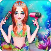 princesa sereia dress up & spa unhas makeover jogo