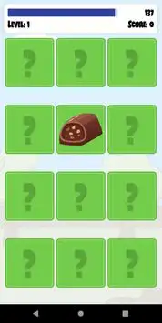 Chocolates Memory Game Screen Shot 2