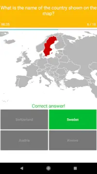 Europe Map Quiz - European Cou Screen Shot 3
