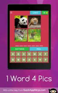 1 Word 4 Picture's Quiz (guess and Earn) Screen Shot 14