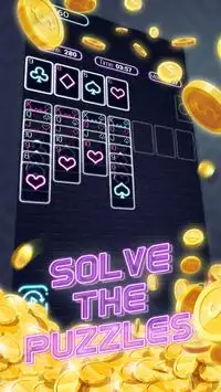 Neon Solitaire Screen Shot 1