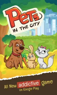 Pets in the city - Happy jump Screen Shot 0