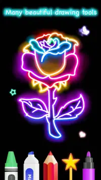 Learn To Draw Glow Flower Screen Shot 3