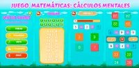 Juego Matemáticas: cálculo mental Screen Shot 0