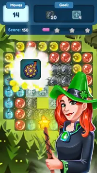 Agness Witch Blast - Magical Puzzle Game Screen Shot 1