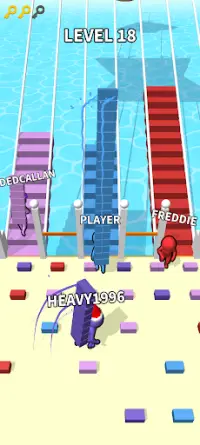 Bridge Race: بناء المنافسة - ألعاب الجري الممتعة Screen Shot 4