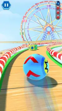 3D Sky Rolling Going Ball Game Screen Shot 1