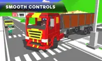 Uphill Blocky Truck Simulator 2018 Screen Shot 4