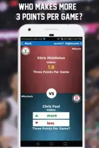 NBA Quiz : Trivia Game - Higher or Lower Game Screen Shot 4