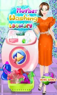 Mother Washing Laundry Games Screen Shot 0