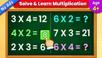 Kids Multiplication Math Games Screen Shot 0