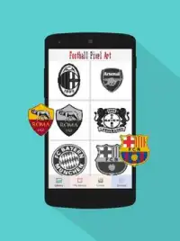 Color by Number Football Club Pixel Art Screen Shot 0
