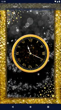 Black Clock Live Wallpaper Screen Shot 2