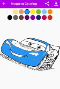 Mcqueen Coloring page games free Screen Shot 3