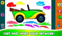 Learn Coloring & Drawing Car Games for Kids Screen Shot 4