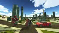 Future Flying Car Real Robot Transform City Rescue Screen Shot 5