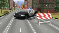 पुलिस गाड़ी रेसर: यातायात गाड़ी ड्राइविंग Screen Shot 0