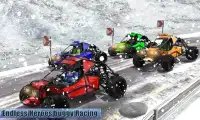 Superhero Buggy Car: Winter Sports Risky Road Race Screen Shot 0