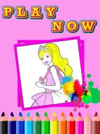 Coloring Games Barby girls Screen Shot 1