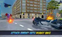 Super Flying Robot Bike Steel Robot War Screen Shot 4