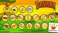 Savanna - Puzzles e jogos de colorir para crianças Screen Shot 4