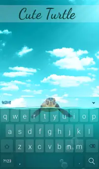 Cute Turtle Animated Keyboard + Live Wallpaper Screen Shot 1