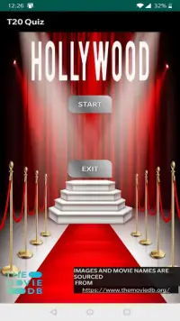 Hollywood T20 Quiz Screen Shot 0