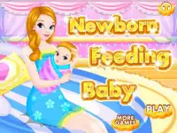 Newborn feeding baby games Screen Shot 0