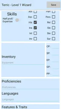 D&D Player Companion - Character Sheet & Dice App Screen Shot 2