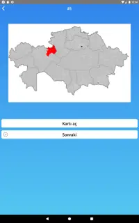 Ilçeleri bul: Kazakistan - Harita oyunu. Screen Shot 11
