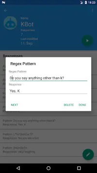 Regex Chatbot Creator Screen Shot 2