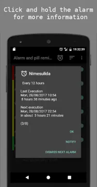 अलार्म और पिल अनुस्मारक Screen Shot 2