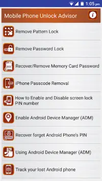 Clear Mobile Password PIN Help Screen Shot 0