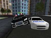 3D-Polizeiwagen-Rennläufer Screen Shot 0