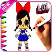 how to draw and color LOL Surprise Dolls