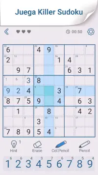 Killer Sudoku: rompecabezas del cerebro Screen Shot 0