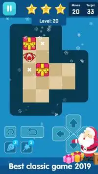 Santa Push Maze - Block puzzle game Screen Shot 1