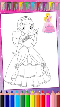 Princesse à colorier, pages à colorier princesse. Screen Shot 7