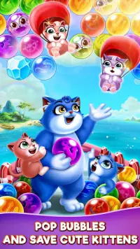 Bubble Shooter: Cat Pop Island Screen Shot 0