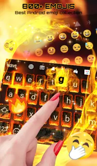Burning Animated Custom Keyboard + Live Wallpaper Screen Shot 1