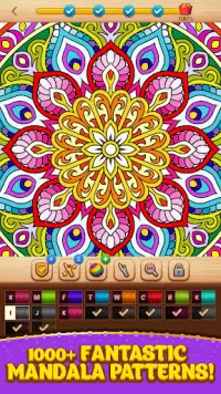 Cross Stitch Coloring Mandala Screen Shot 0