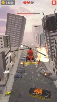 헬리콥터 탈출 -스매시 시티 서바이벌 게임 Screen Shot 1